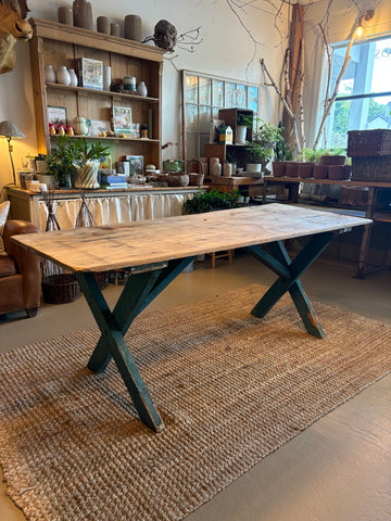 Vintage Table with Green Base