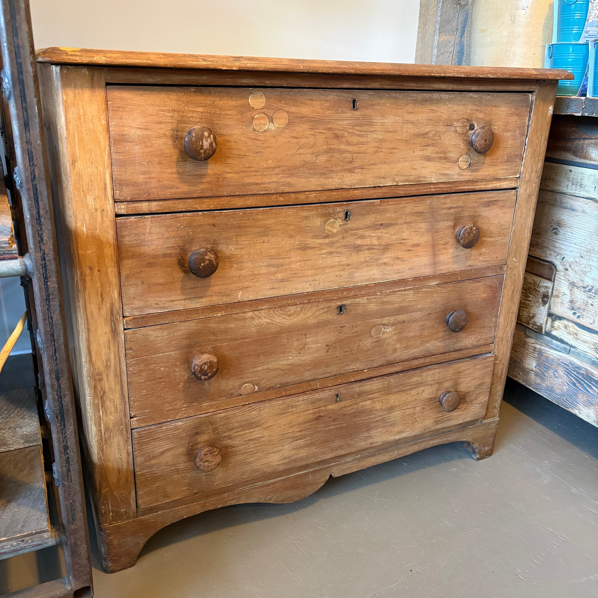 vintage pine dresser Base McIntosh Cottage Antiques Original finish 1800's Antique Pine Dresser |