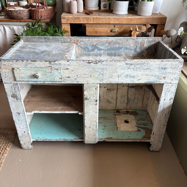 Vintage Dry Sink with Original Paint