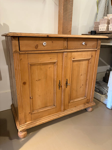 Antique Pine 2-Drawer Cabinet