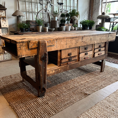 Vintage 9-Drawer Workbench