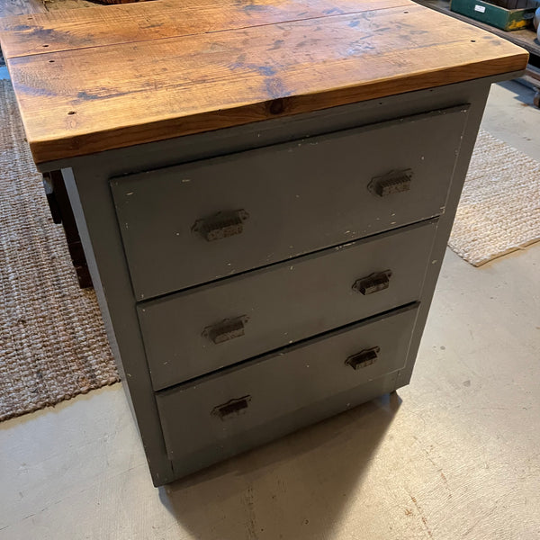 Vintage Blue/Gray Chest of Drawers