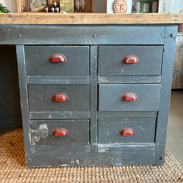 Vintage Multi-Drawer Work Table