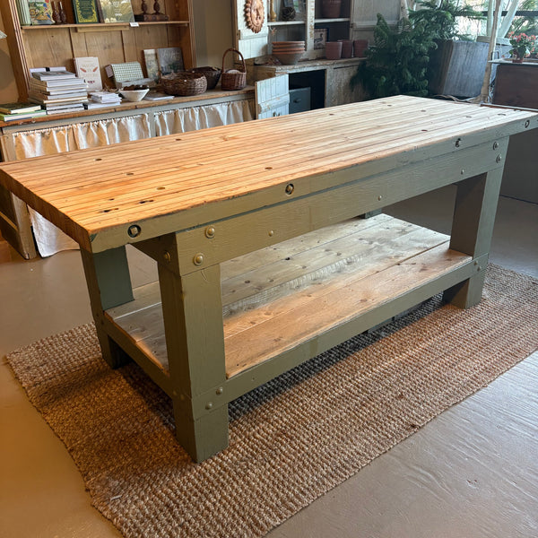 Vintage Painted Island with Lower Level