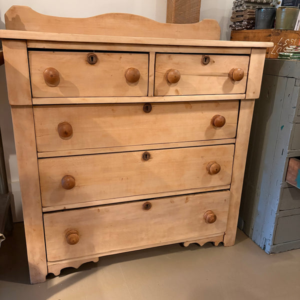 Antique 5-Drawer Pine Dresser