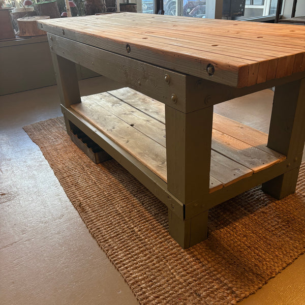 Vintage Painted Island with Lower Level