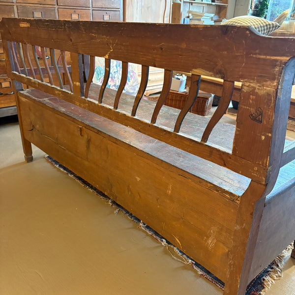 Antique Bench with Drawer