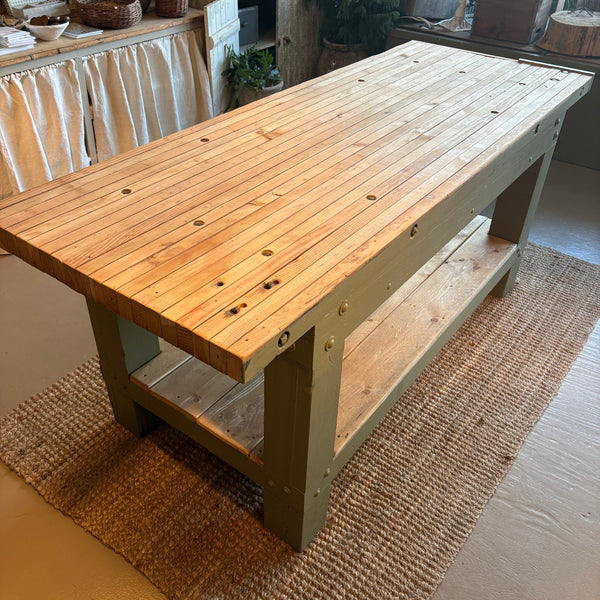 Vintage Painted Island with Lower Level