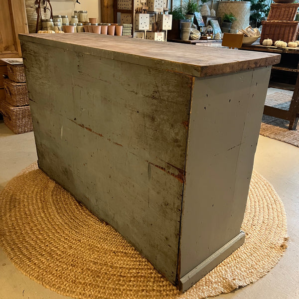 Vintage Painted 10-Drawer Cabinet