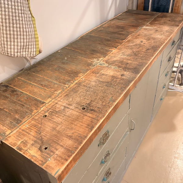 Vintage Painted Workbench