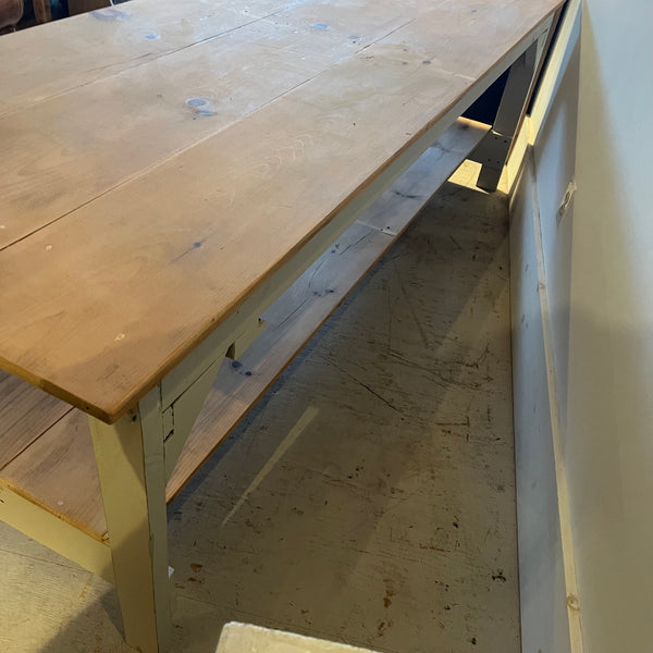 Vintage Factory Table With Lower Level