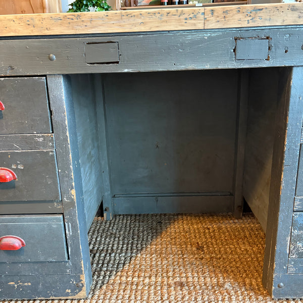 Vintage Multi-Drawer Work Table