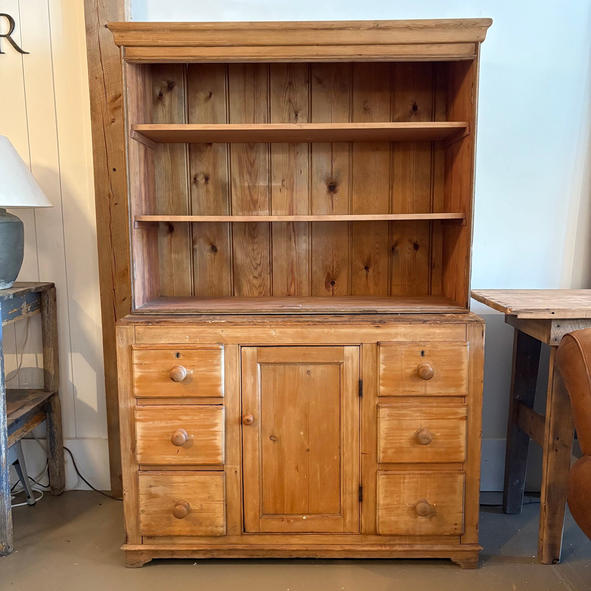Antique Pine Hutch