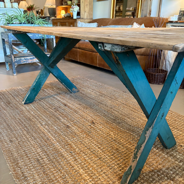 Vintage Table with Green Base