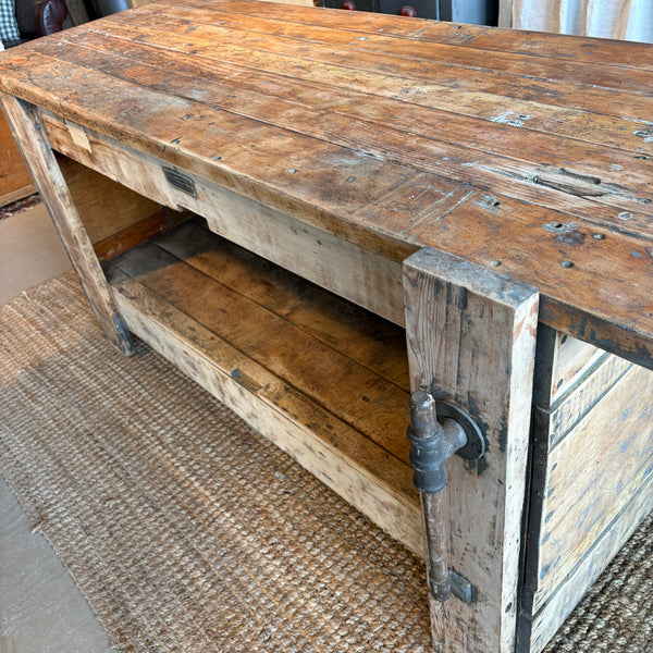 Vintage Workbench with Vise