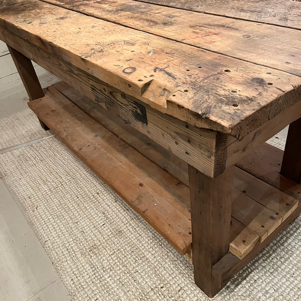 Vintage Workbench with Lower Level