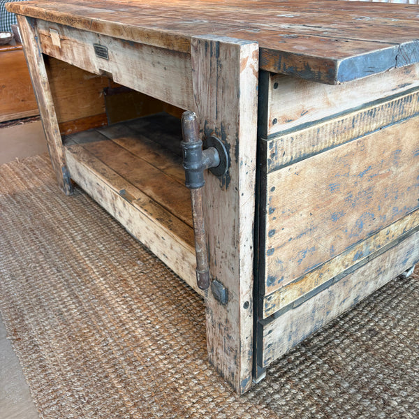 Vintage Workbench with Vise