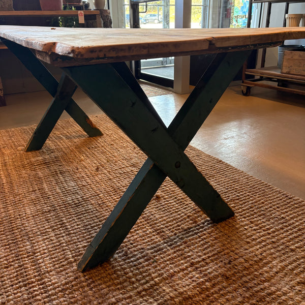 Vintage Table with Green Base