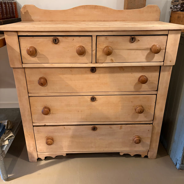 Antique 5-Drawer Pine Dresser