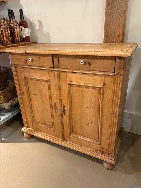 Antique Pine 2-Drawer Cabinet