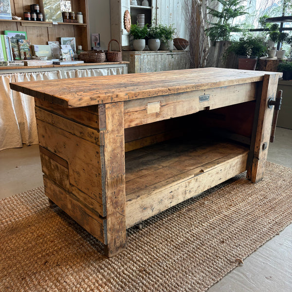 Vintage Workbench with Vise