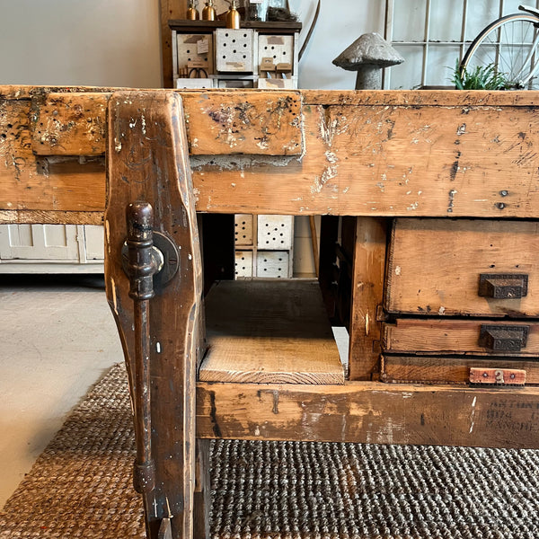 Vintage 9-Drawer Workbench