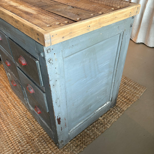 Vintage Multi-Drawer Work Table