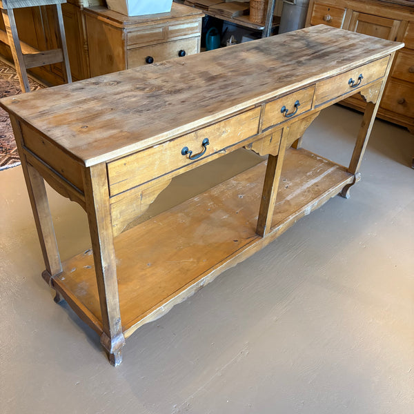 3-Drawer Pine Table