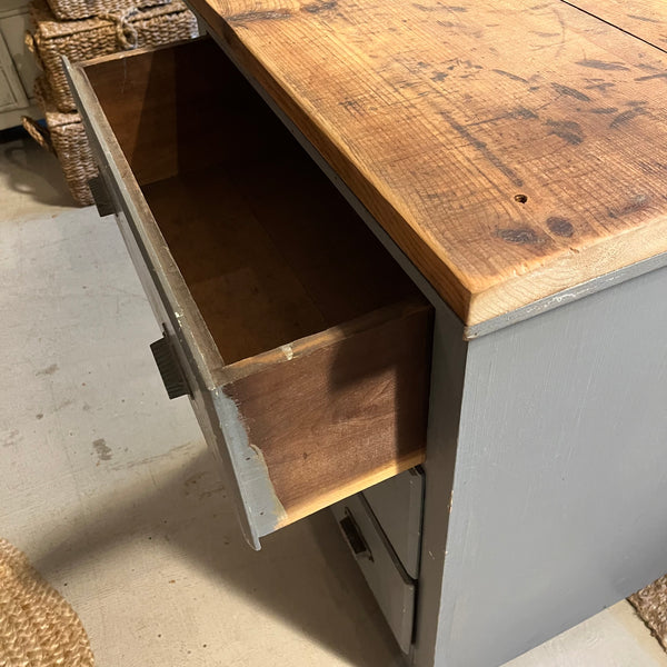 Vintage Blue/Gray Chest of Drawers
