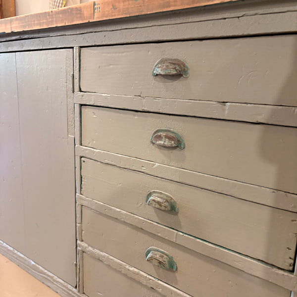 Vintage Painted Workbench
