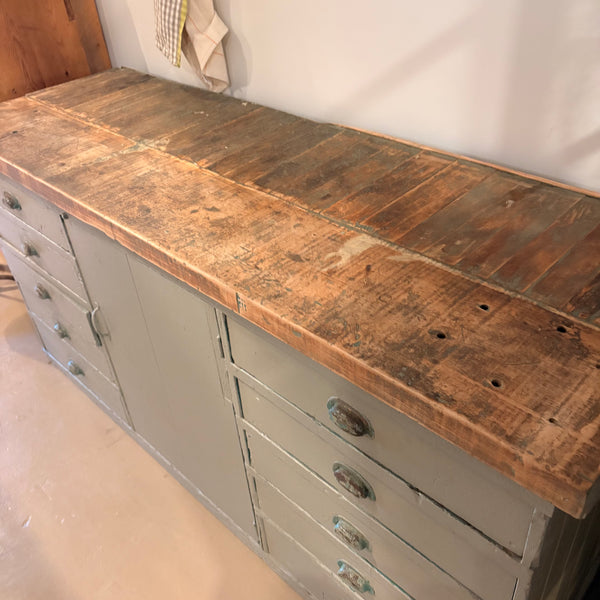 Vintage Painted Workbench