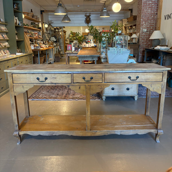 3-Drawer Pine Table