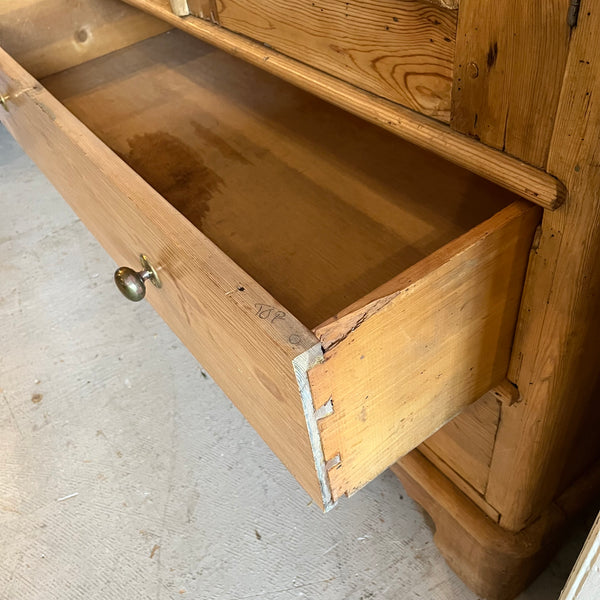 Vintage Pine Cabinet with 2 Drawers