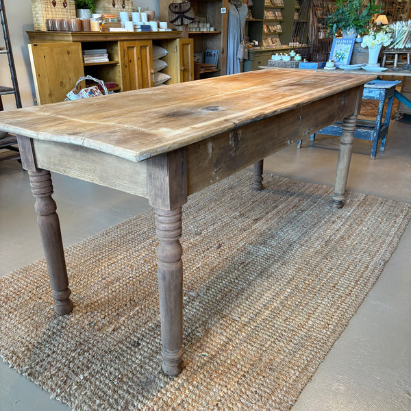 Antique 2-Drawer Pine Table