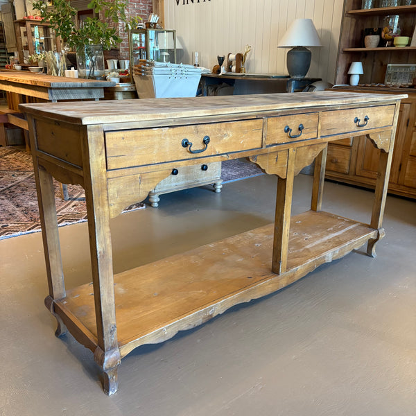 3-Drawer Pine Table