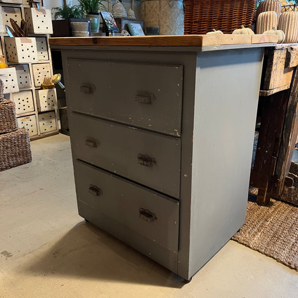 Vintage Blue/Gray Chest of Drawers