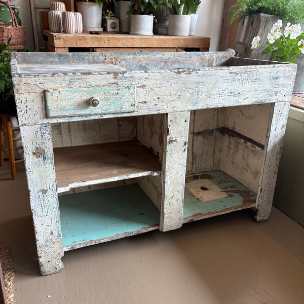 Vintage Dry Sink with Original Paint