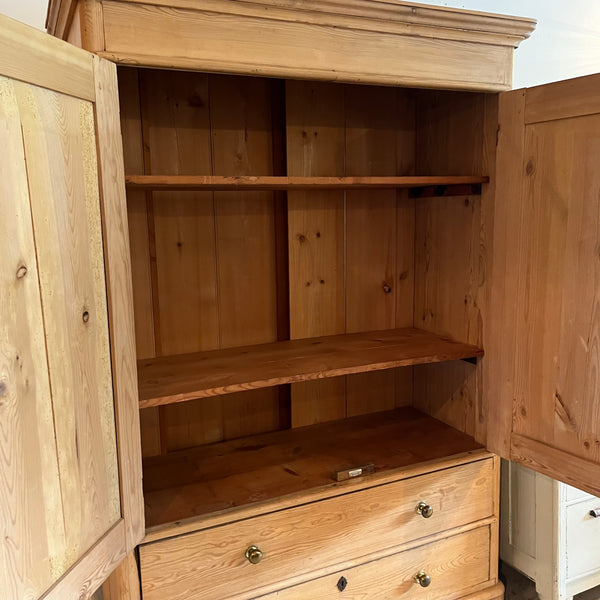 Vintage Pine Cabinet with 2 Drawers
