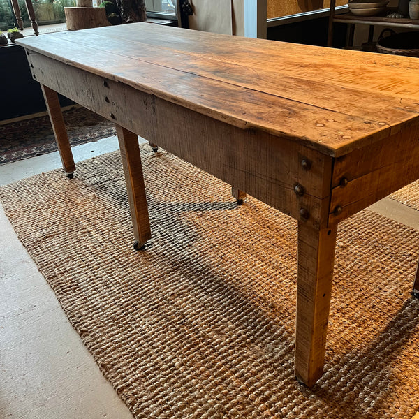 Vintage Work Table on Casters