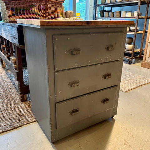Vintage Blue/Gray Chest of Drawers
