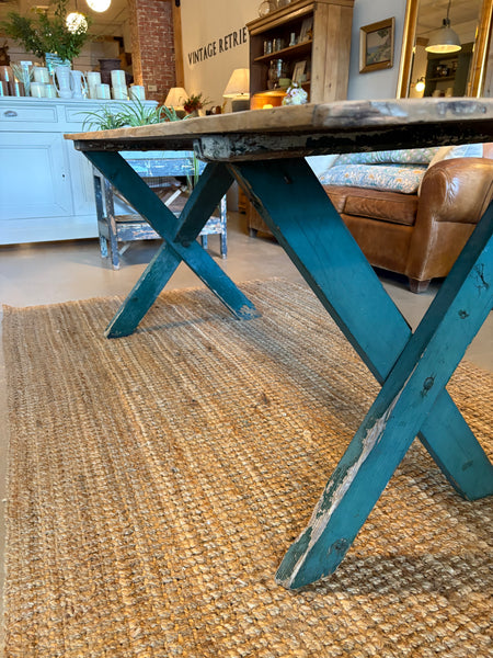 Vintage Table with Green Base