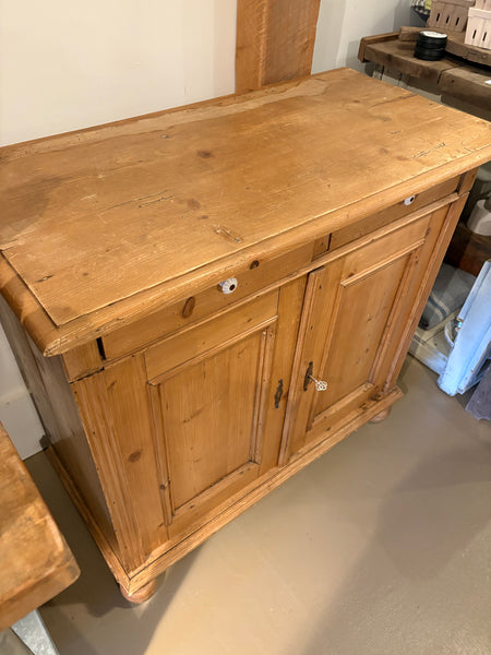 Antique Pine 2-Drawer Cabinet