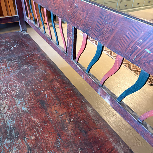 Antique Bench with Drawer