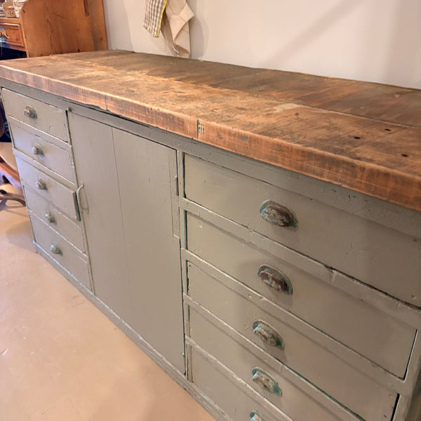 Vintage Painted Workbench
