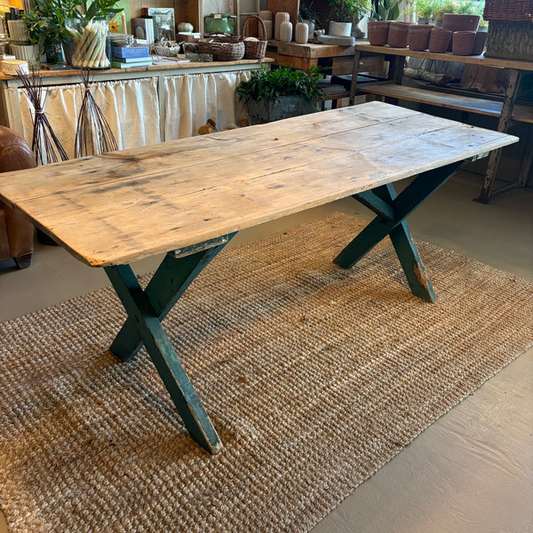 Vintage Table with Green Base