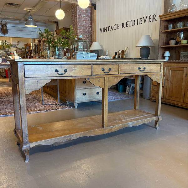 3-Drawer Pine Table