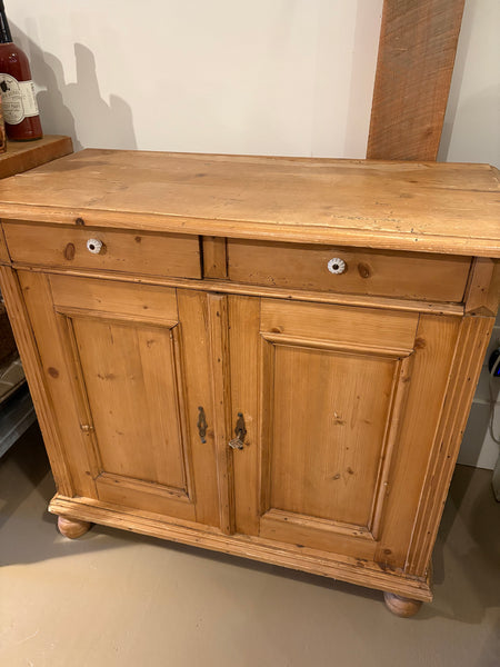Antique Pine 2-Drawer Cabinet