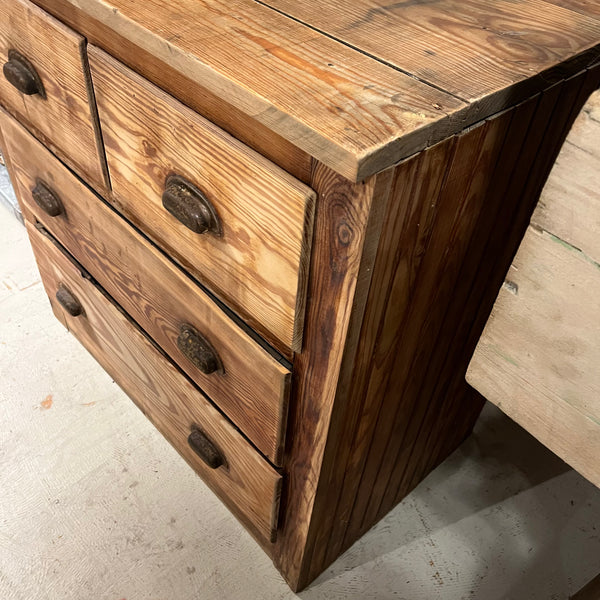 Vintage 4-Drawer Chest of Drawers with Beadboard Sides