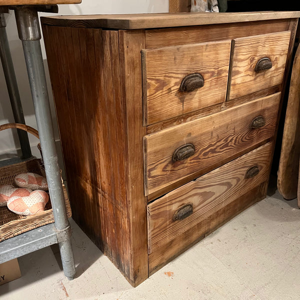 Vintage 4-Drawer Chest of Drawers with Beadboard Sides