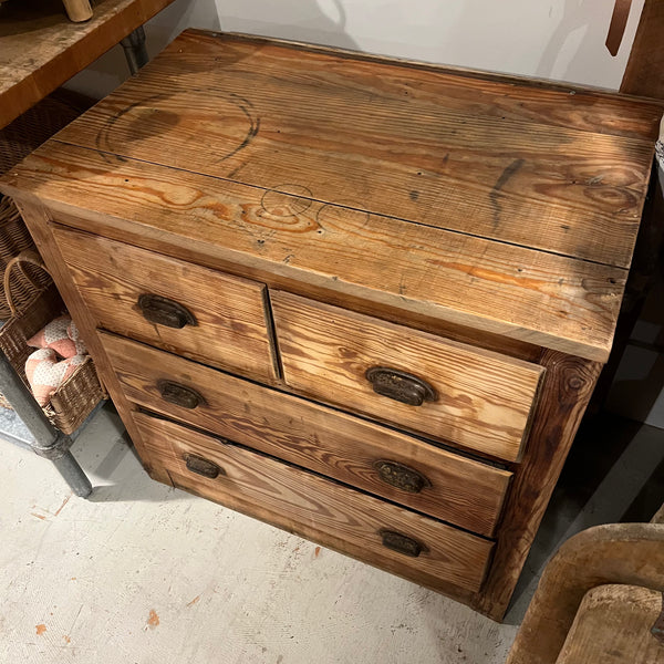 Vintage 4-Drawer Chest of Drawers with Beadboard Sides